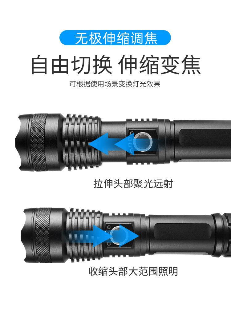 TEMUTIKTOK cross-border high-intensity flashlight Patrol camping outdoor illumination Clear laser aluminum alloy high-intensity long-range radiation pic 3