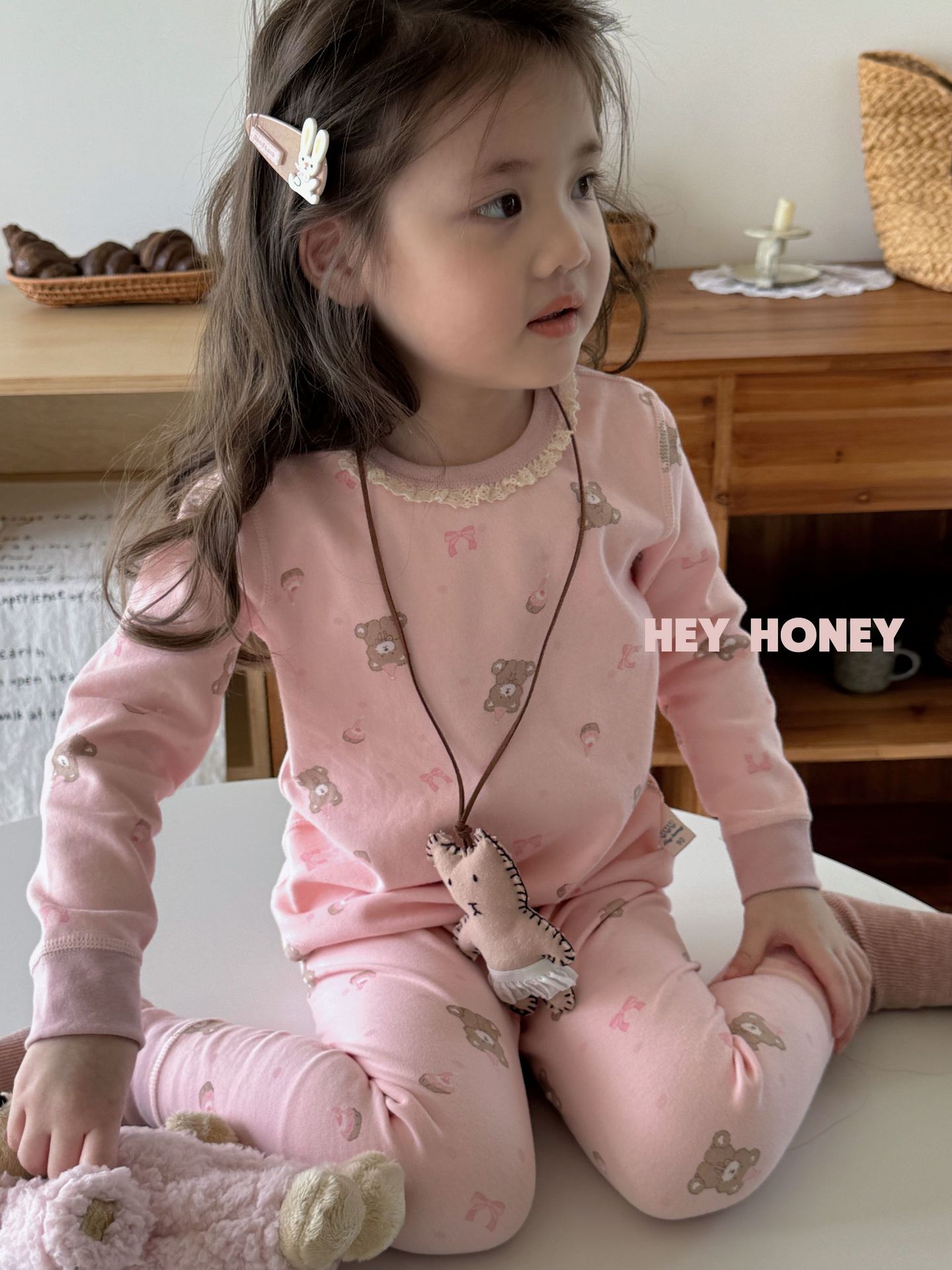 大小卷 Hey honey男女童舒绒秋衣秋裤内衣套装居家服儿童家睡衣详情4