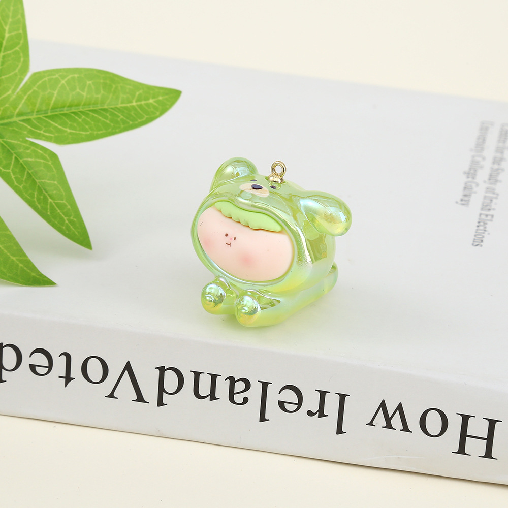 创意飞奔小狗亚克力公仔diy钥匙扣手机链挂件摆件盲盒饰品配件详情12