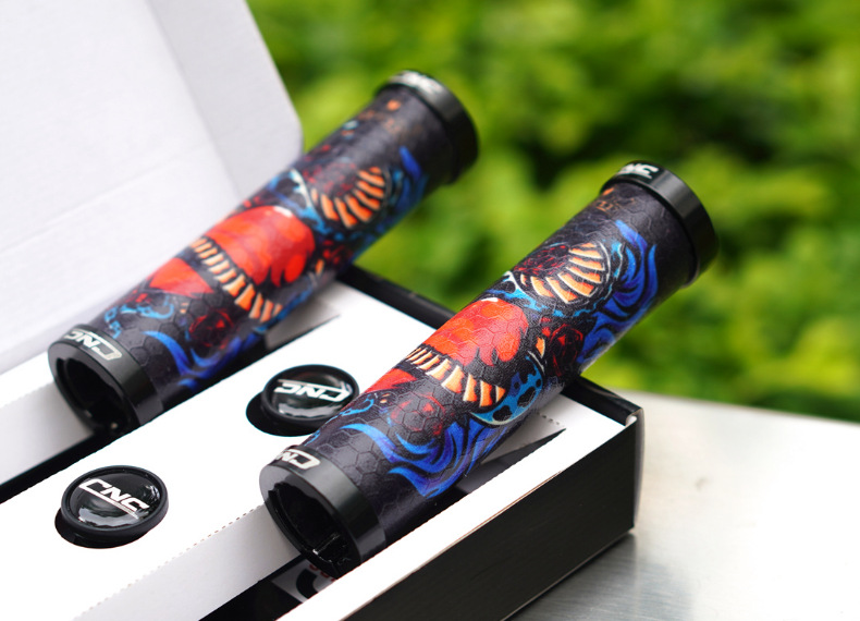 CNC bicycle handlebar covers, anti-slip and shock-absorbing mountain bike handlebars, folding bike silicone comfortable handlebar covers, bicycle accessories pic 32