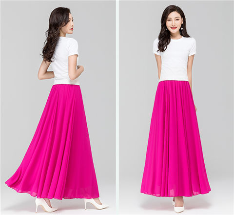 New fashionable, bright red MIDI dress for summer and spring, high-waisted and slimming, chiffon MIDI dress, mid-length beach style pic 24