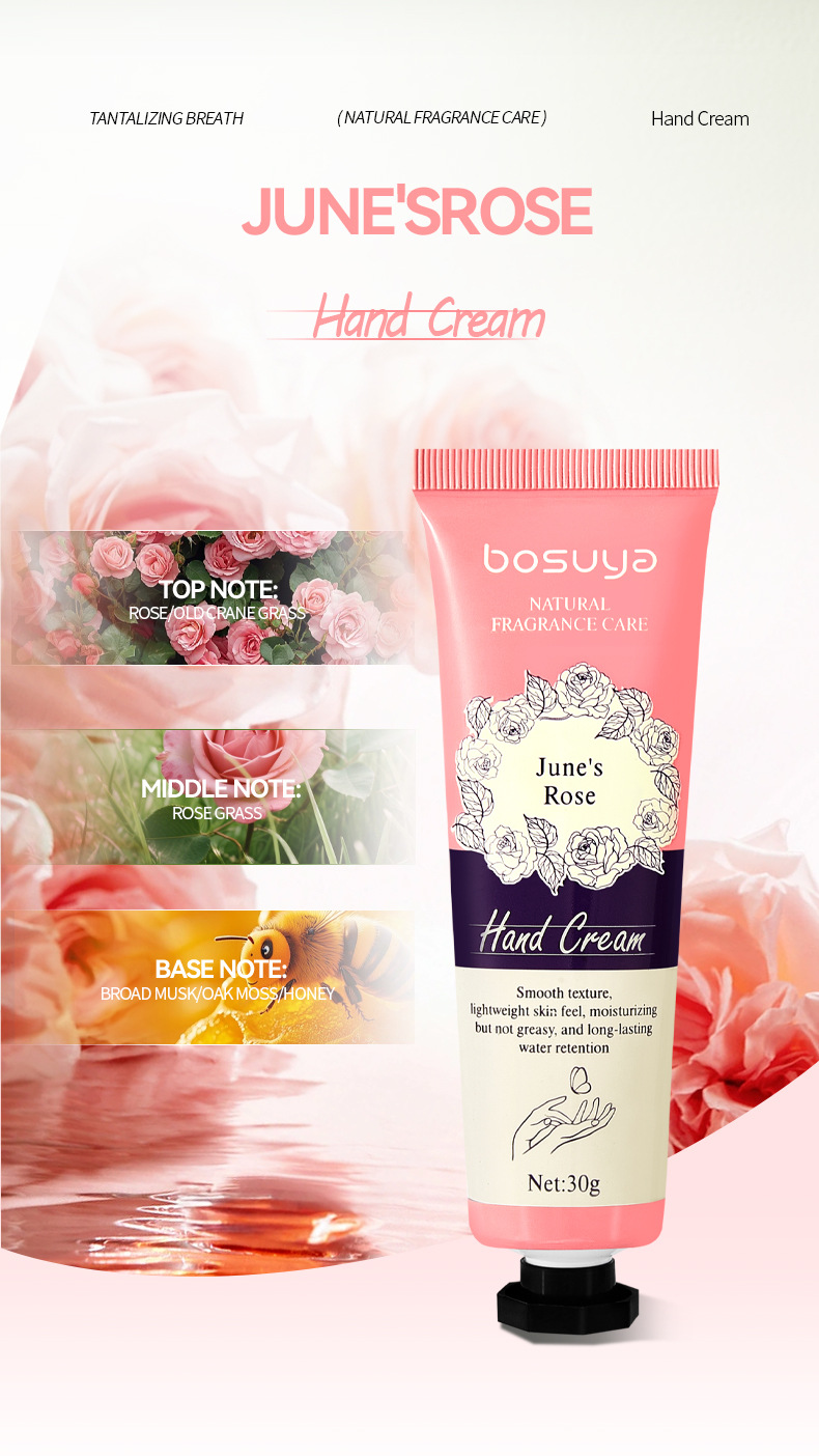 【跨境专供】bosuya香氛护手霜套装滋润防干裂香水护手霜套装批发详情12