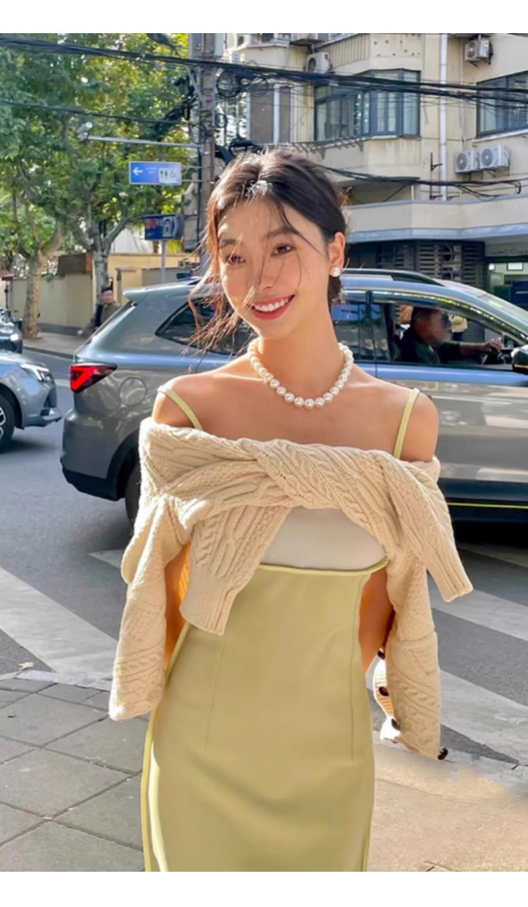磁吸扣彩贝珠珍珠项链女配饰锁骨链轻奢高级感串珠毛衣链颈链饰品详情12