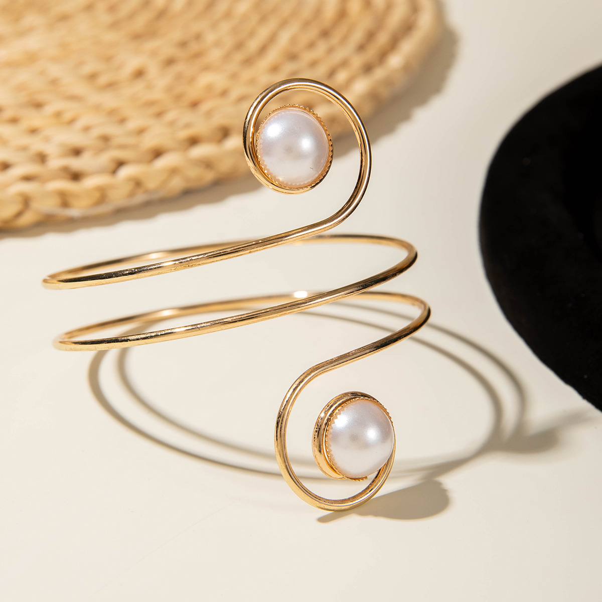 亚马逊跨境个性冷淡风海星手臂镯线条计感蝴蝶环形开口臂镯女详情108