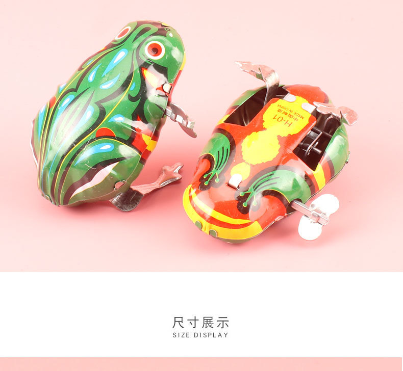 铁皮青蛙 怀旧发条玩具 宝宝玩具 上链铁皮青蛙 经典铁皮青蛙批发详情10