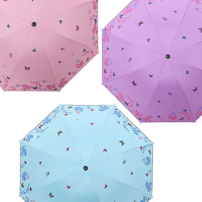 Bulk wholesale of three-fold umbrellas, folding umbrellas, printed logo advertising umbrellas, sunny and rainy creative sun umbrellas, sun protection and shade umbrellas pic 25