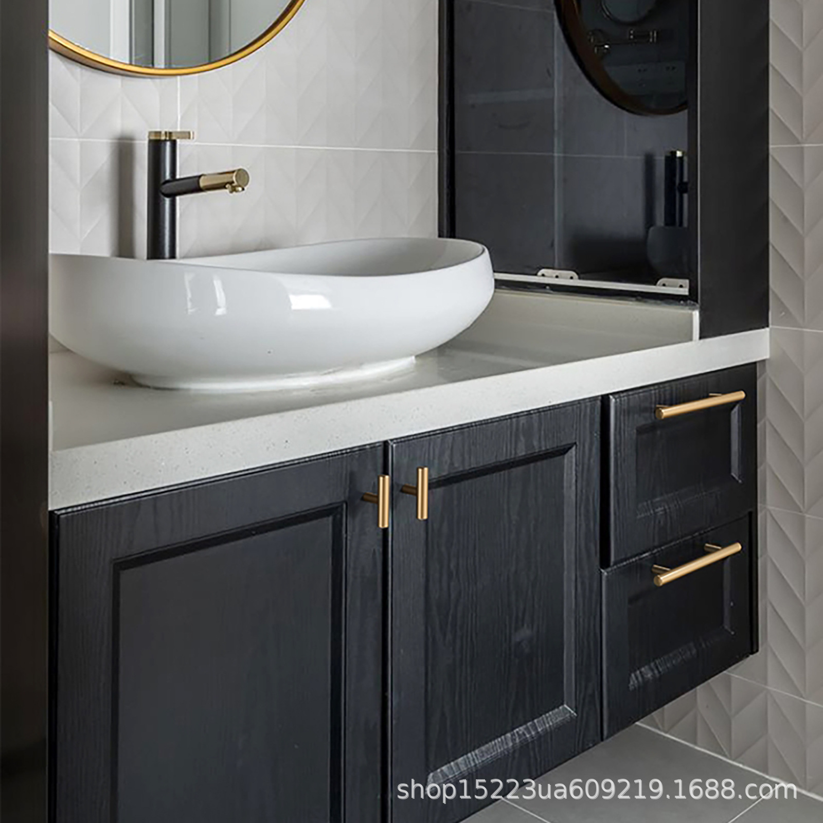 不锈钢拉手橱柜拉手柜门拉手抽屉把手家具拉手空心T型小拉手详情16