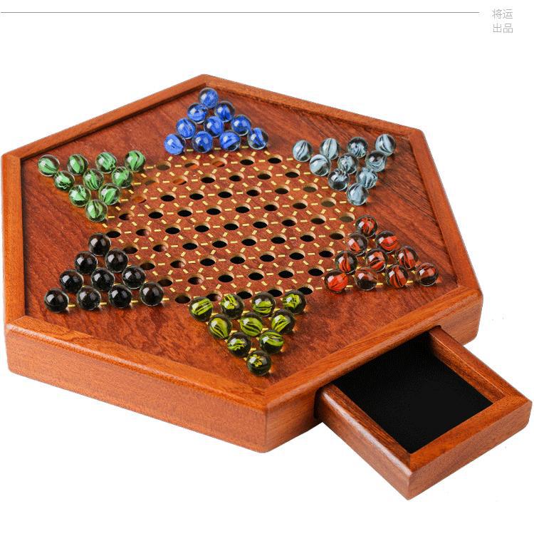 跳棋木质棋盘益智桌游亲子互动厂家直销多款式一件代拼图拼板玩具详情17
