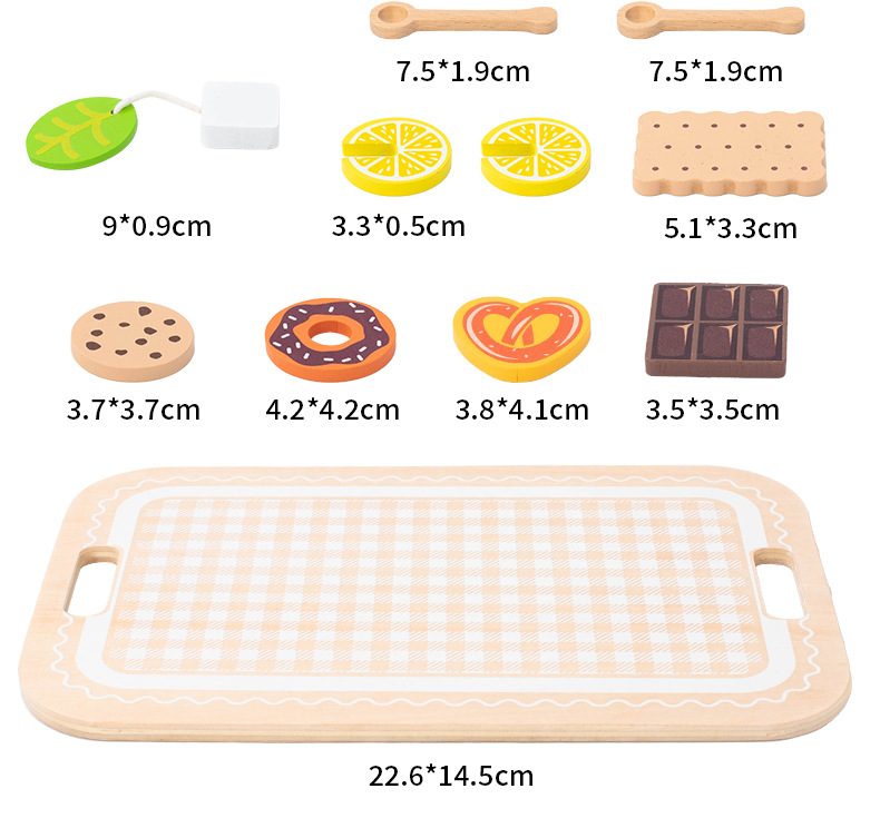 儿童过家家组合下午茶甜品点仿真茶壶餐具套装木制厨房爆款玩具详情19