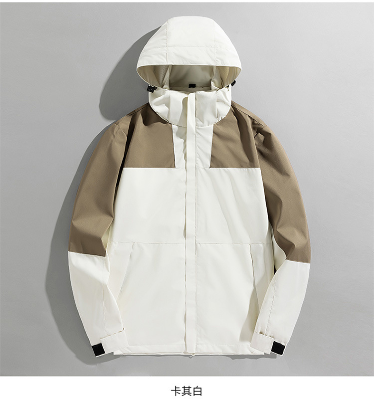 厂家北脸春秋薄款户外单层情侣冲锋衣男士防风防水外套女潮服定制详情16