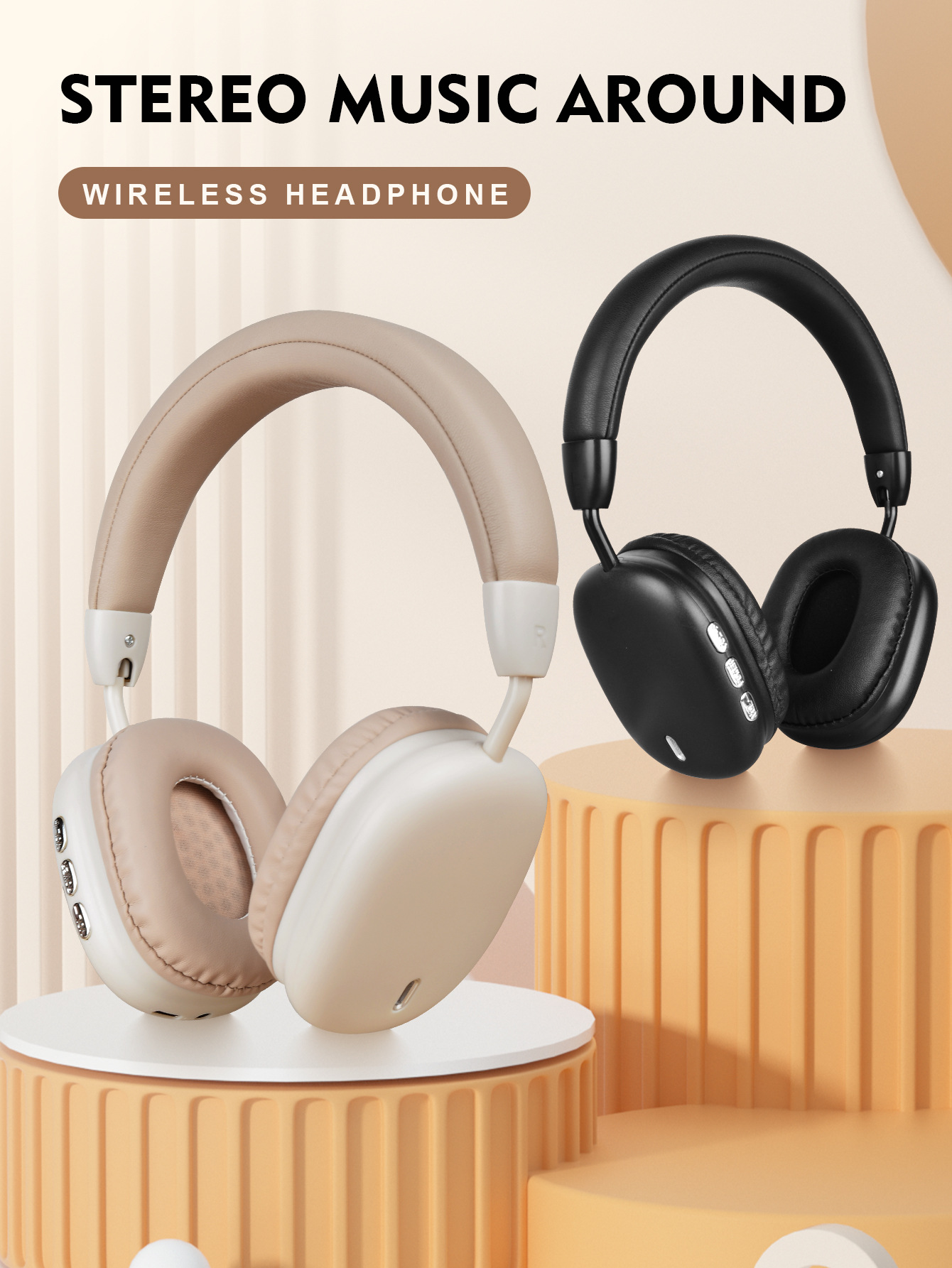 New cross-border bestseller B36 over-ear Bluetooth headphones, wireless computer, e-sports, gaming with microphone, sports, C-port for girls pic 8