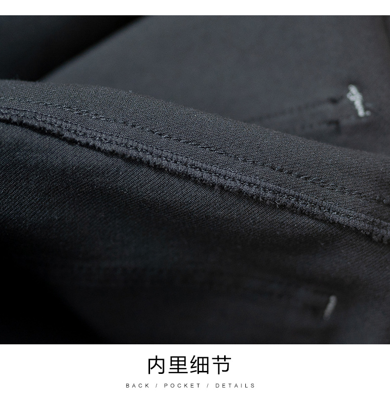 厂家直销新款百搭修身直筒微喇裤女黑色四向弹力显瘦牛仔裤小个子详情20