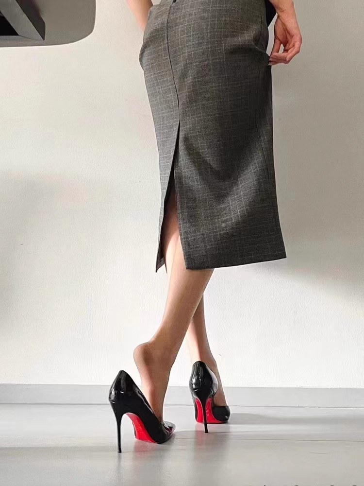 高跟鞋床上情趣炮鞋女细跟2023年新款秋季黑色10厘米性感尖头单鞋详情1