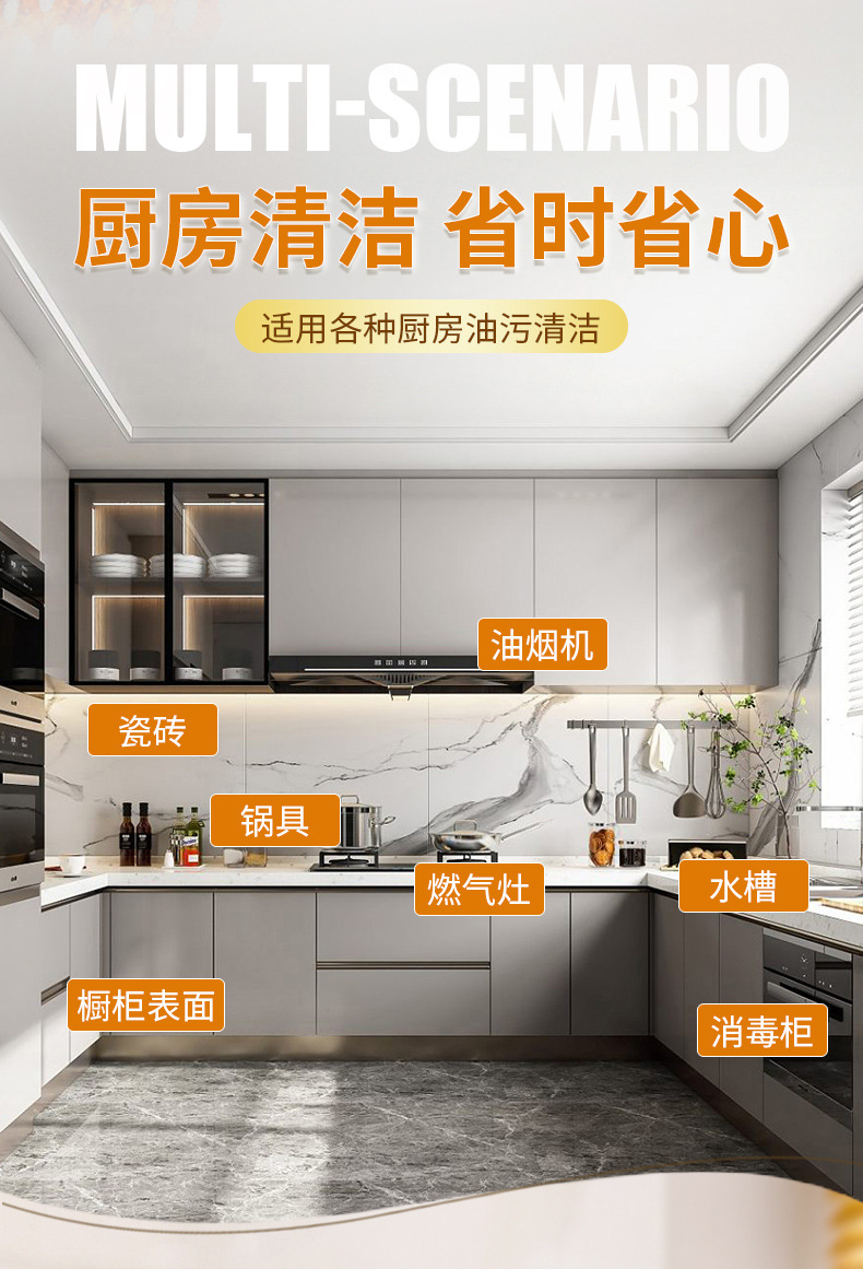 涤戈油污净厨房抽油烟机强力清洁剂去重油污净清洗剂泡沫油渍喷雾详情13