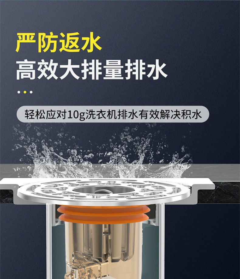 Bathroom anti-odor floor drain core, bathroom sewer floor drain cover, anti-insect, kitchen sewer anti-odor backflow magic tool pic 13