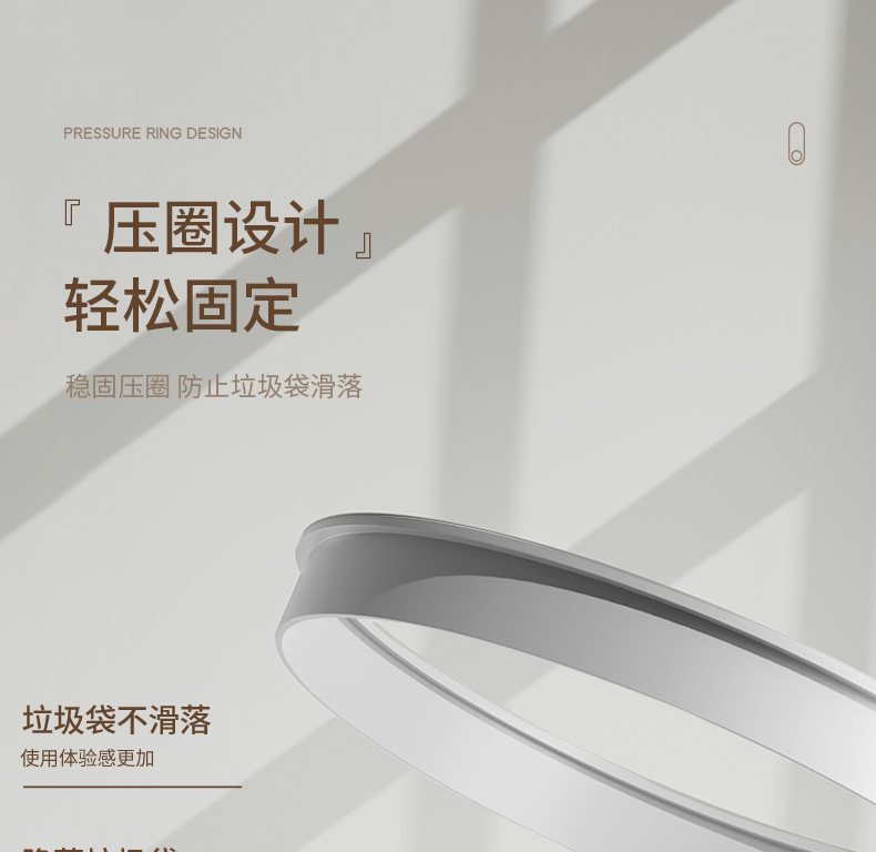 家用波浪纹垃圾桶大号塑料创意卫生间厨房压圈无盖客厅垃圾篓批发详情12