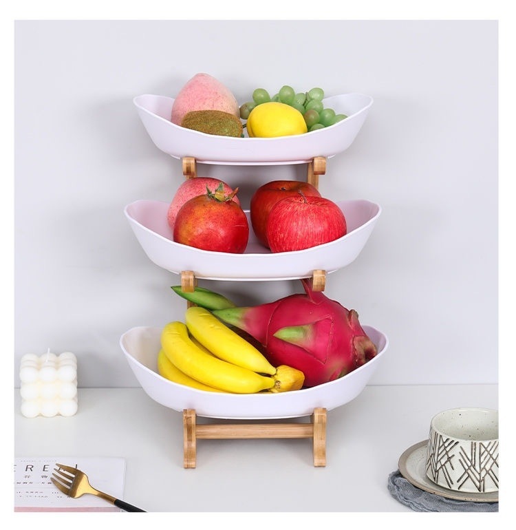 日式多层水果盘客厅家用收纳盘前台糖果盘复古置物架零食摆放盘详情5