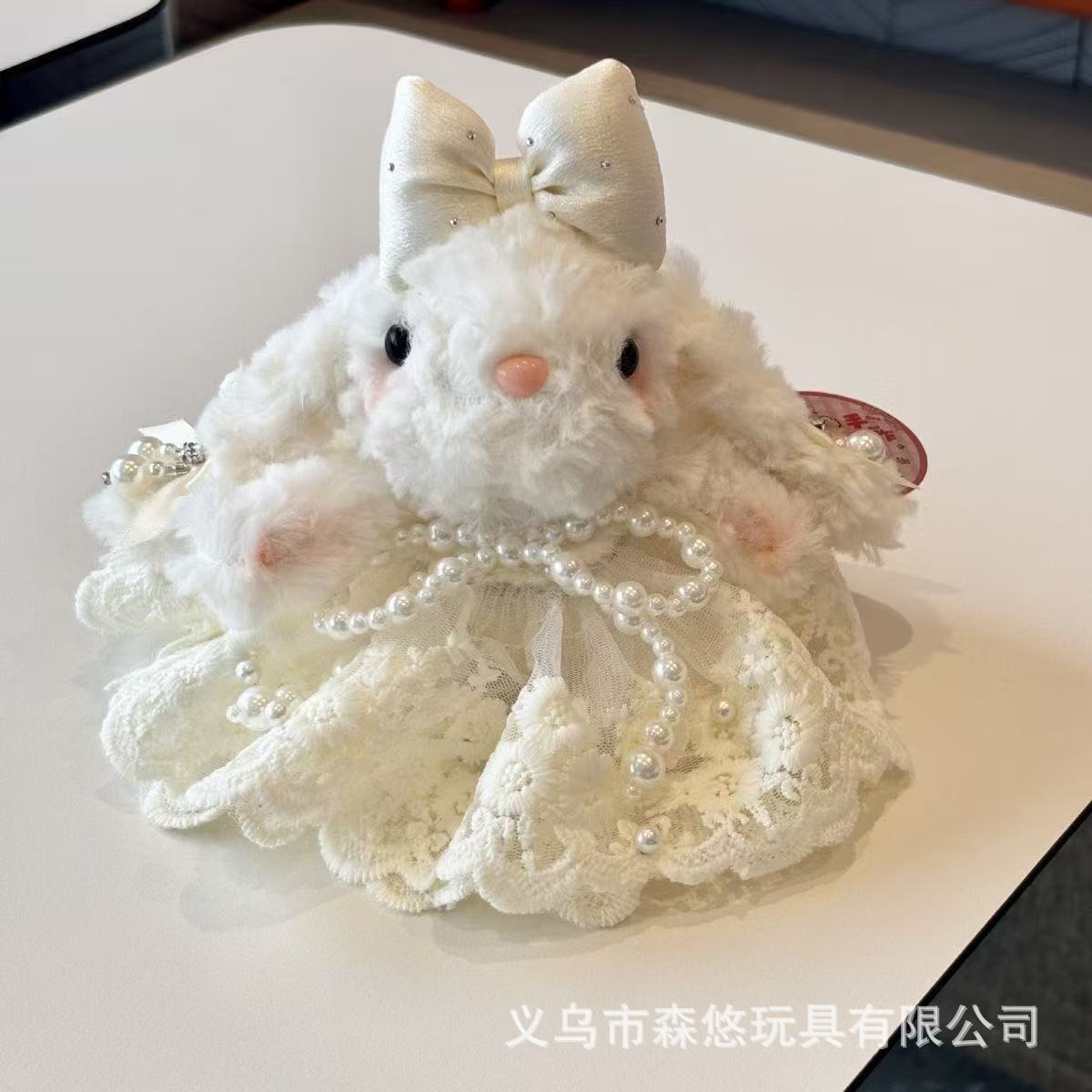 新款可爱长耳朵兔子彩色多巴胺垂耳兔包包挂件毛绒玩偶闺蜜详情8