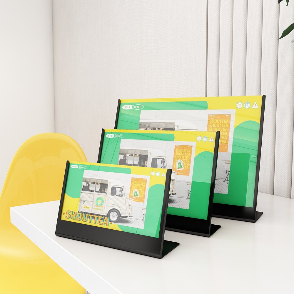 A4 metal table card display board, water sign, A3 standing sign, ordering board, milk tea shop desktop advertising board, wholesale tea drink store dish introduction, standing stand, coffee shop desktop activity notice display table, catering price list display base support pic 5