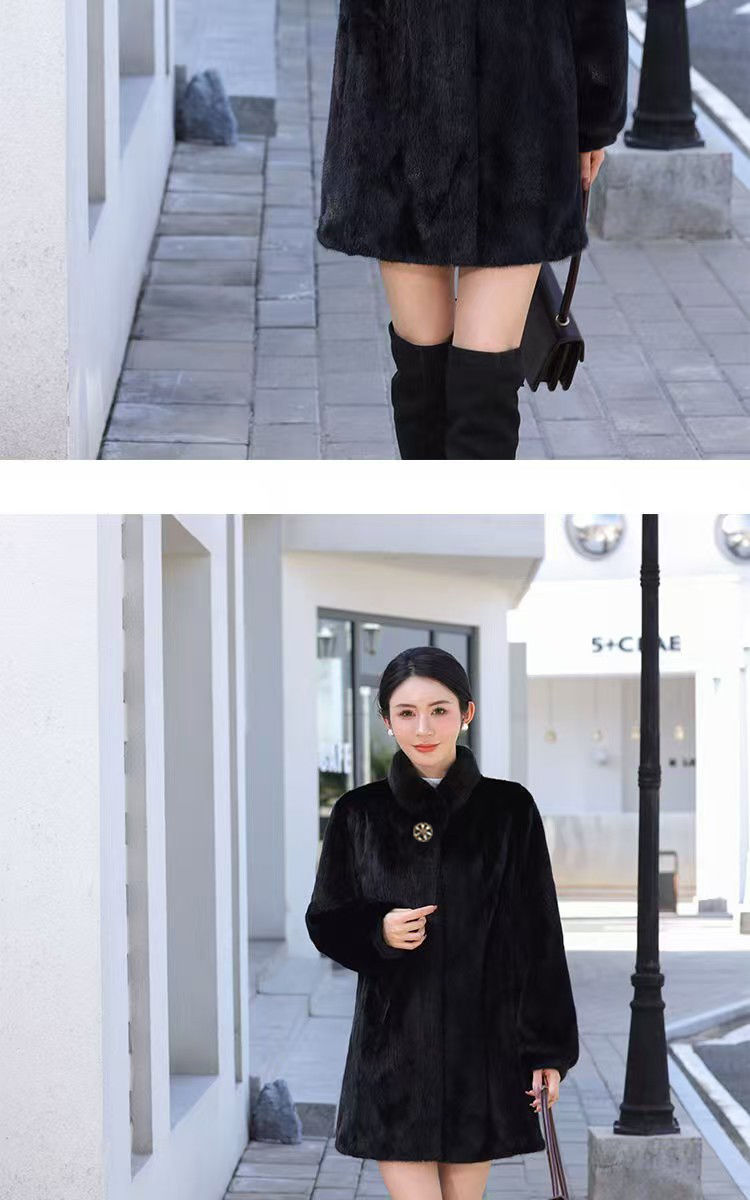 貂皮大衣女冬季新款整貂皮外套中老年貂绒仿皮草中长款加厚妈妈装详情13