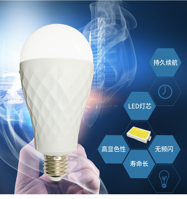 Jiuliang DP intelligent constant current emergency bulb, ambient light, fire light, 12V waterproof and dustproof pic 17