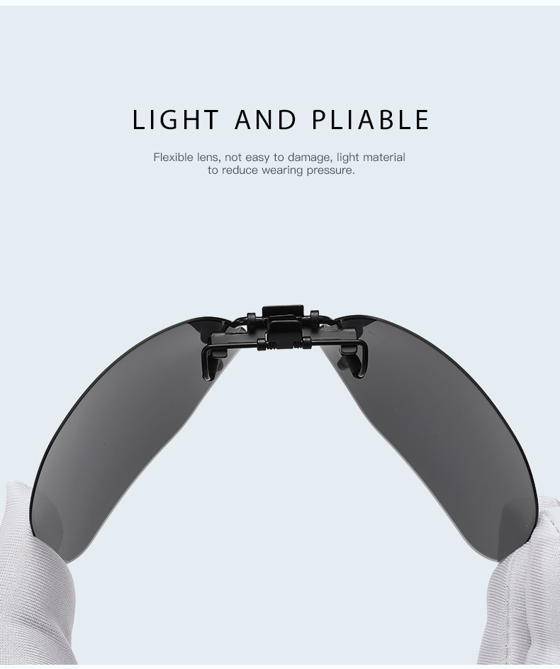 新款偏光太阳镜夹片太阳镜片可上翻眼镜夹片男女近视墨镜SH8809详情5