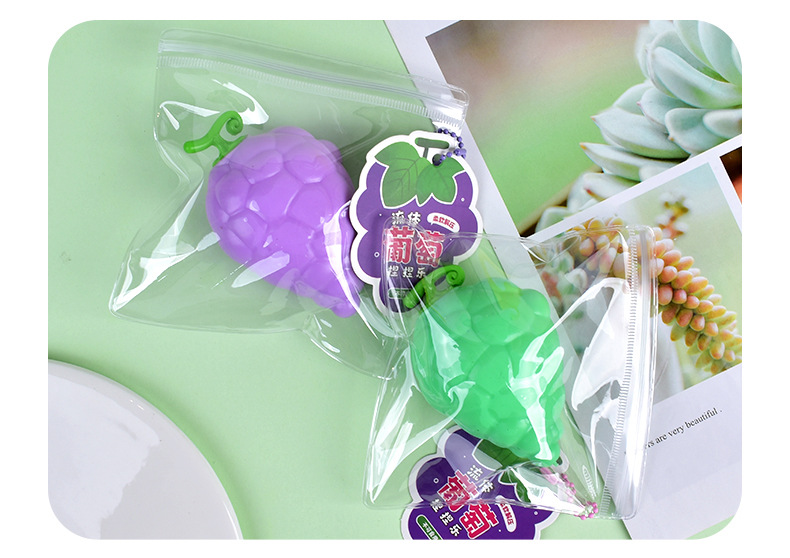 Malleable simulation fruit grape pinching fun stress-relieving toy, slow rebound fluid grape pinching fun venting tool pic 16
