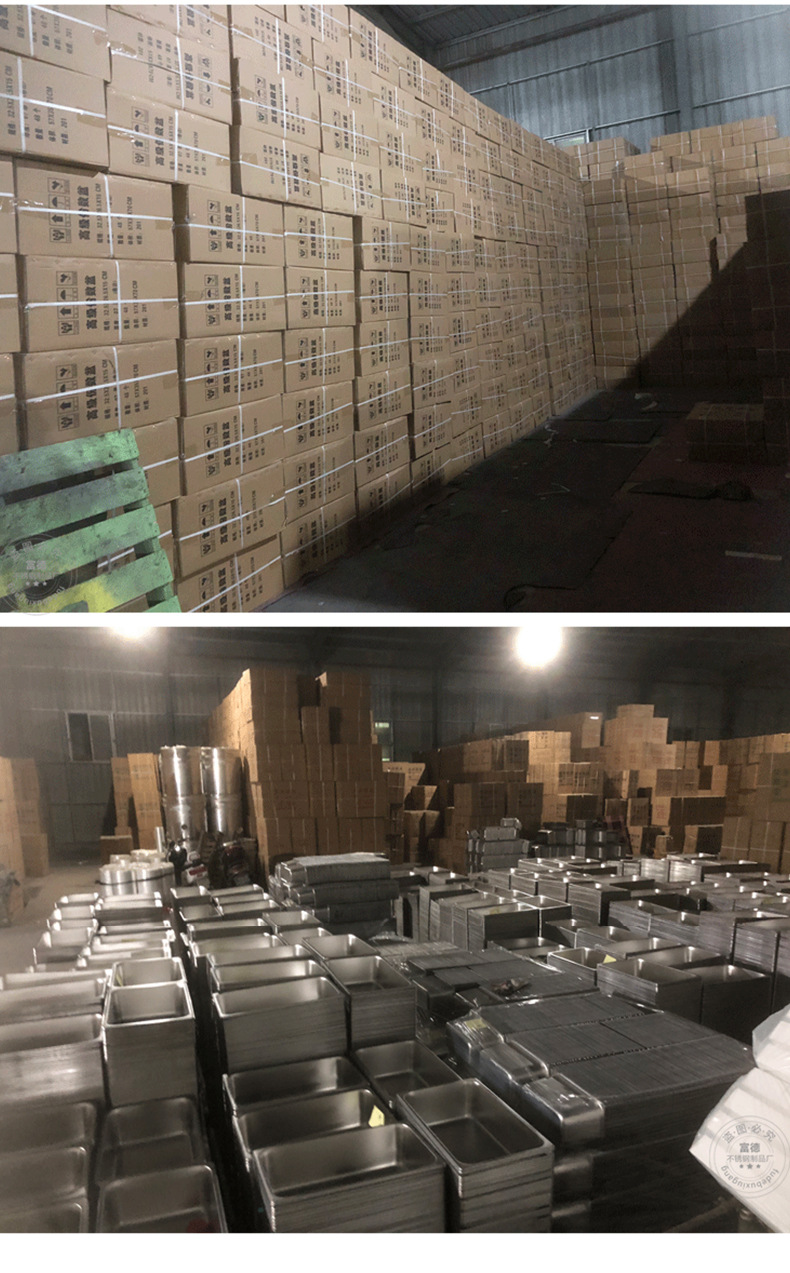 304不锈钢份数盆加厚带盖自助餐食物盆不锈钢长方形分数盘1/1批发详情20