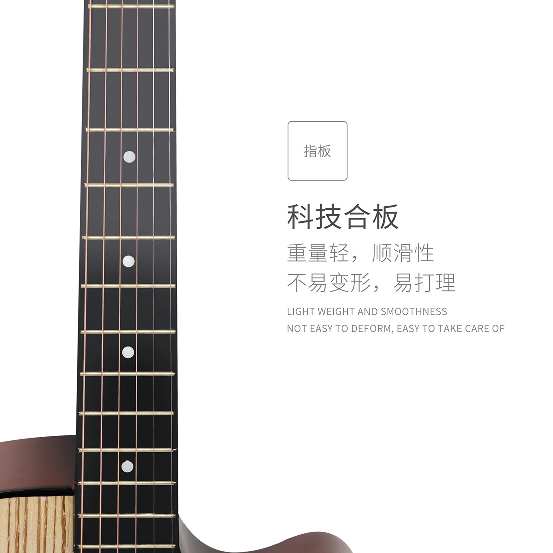 One-piece consignment IRIN38A corner-missing acoustic guitar practice guitar for beginners, wholesale of entry-level guitar instruments pic 5