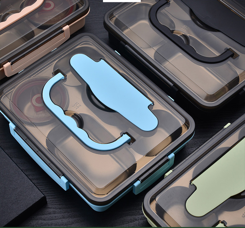 304 stainless steel lunch box, fast food insulated box, office worker and student sealed convenient lunch box, compartmented bento box pic 20