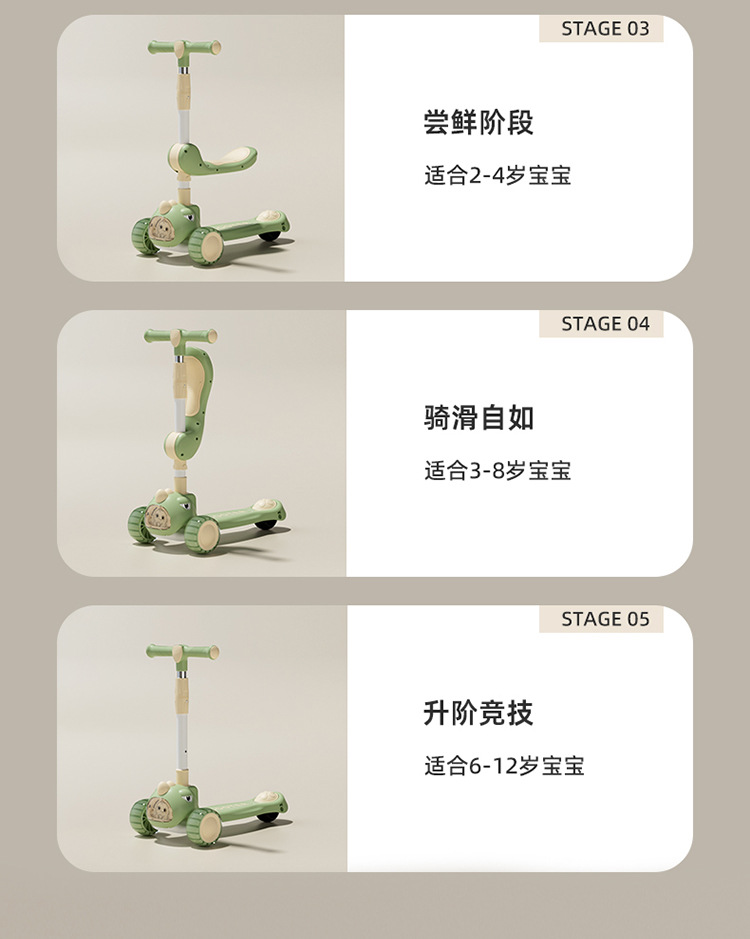 儿童平衡车儿童玩具童车滑板车5-12岁儿童滑行车1-6岁宝宝溜娃车详情5
