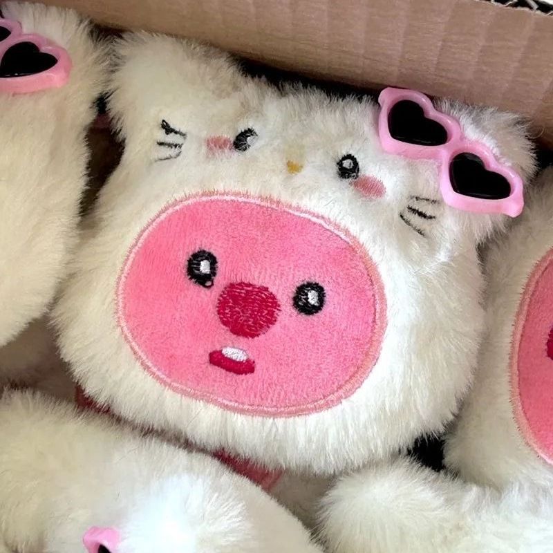 新款loopy露比毛绒玩偶挂件可爱海狸公仔钥匙扣抓机婚庆玩具批发详情2