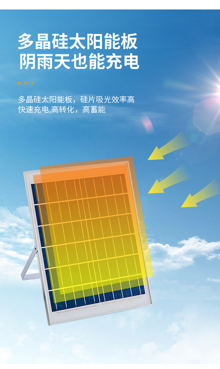 太阳能灯家用户外庭院灯太阳能投光灯新农村建设路灯LED超大功率详情4