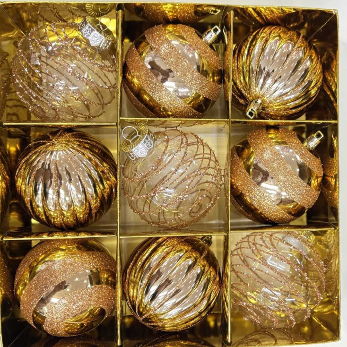 Cross border 8CM bola de navidad caja de regalo set decoraciones navideñas árbol de navidad bola de galvanoplastia de forma especial bola pintada colgante pic 6
