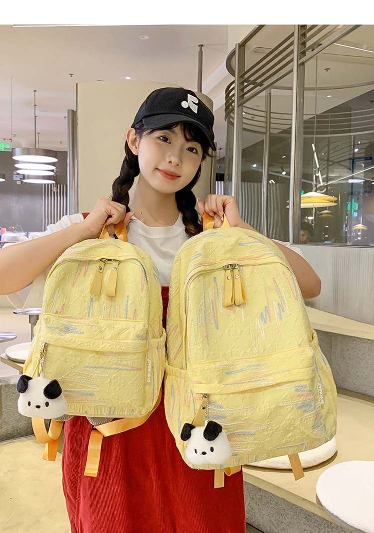 双肩包女生出游可爱少女简约大学生百搭轻便时尚春游中学上课书包详情8