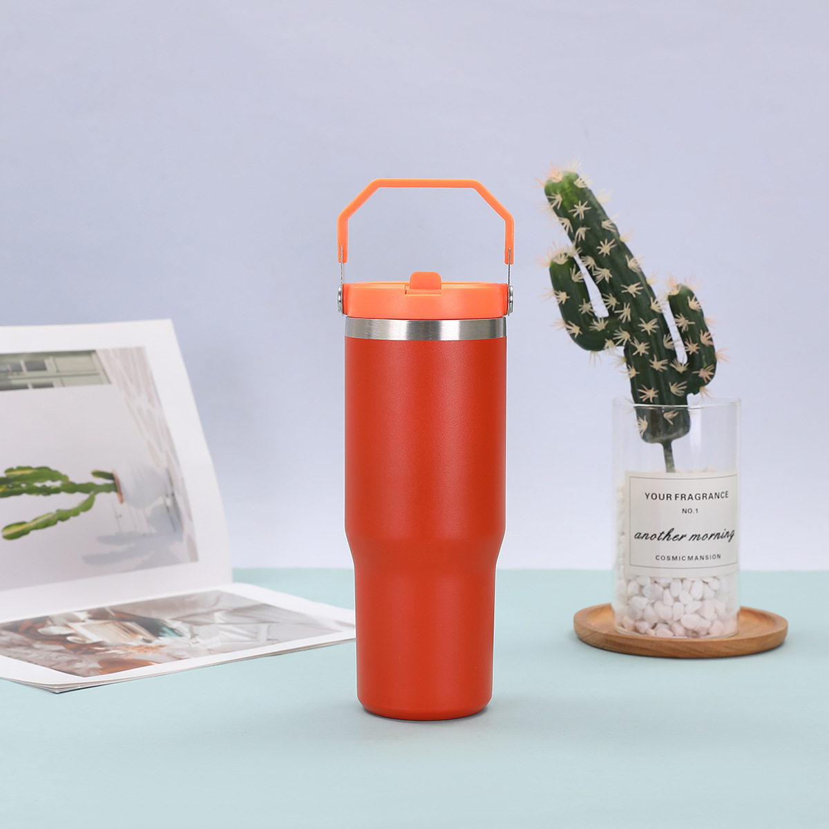 跨境30oz提手杯双层真空304不锈钢汽车杯户外便携车载保温杯批发详情9