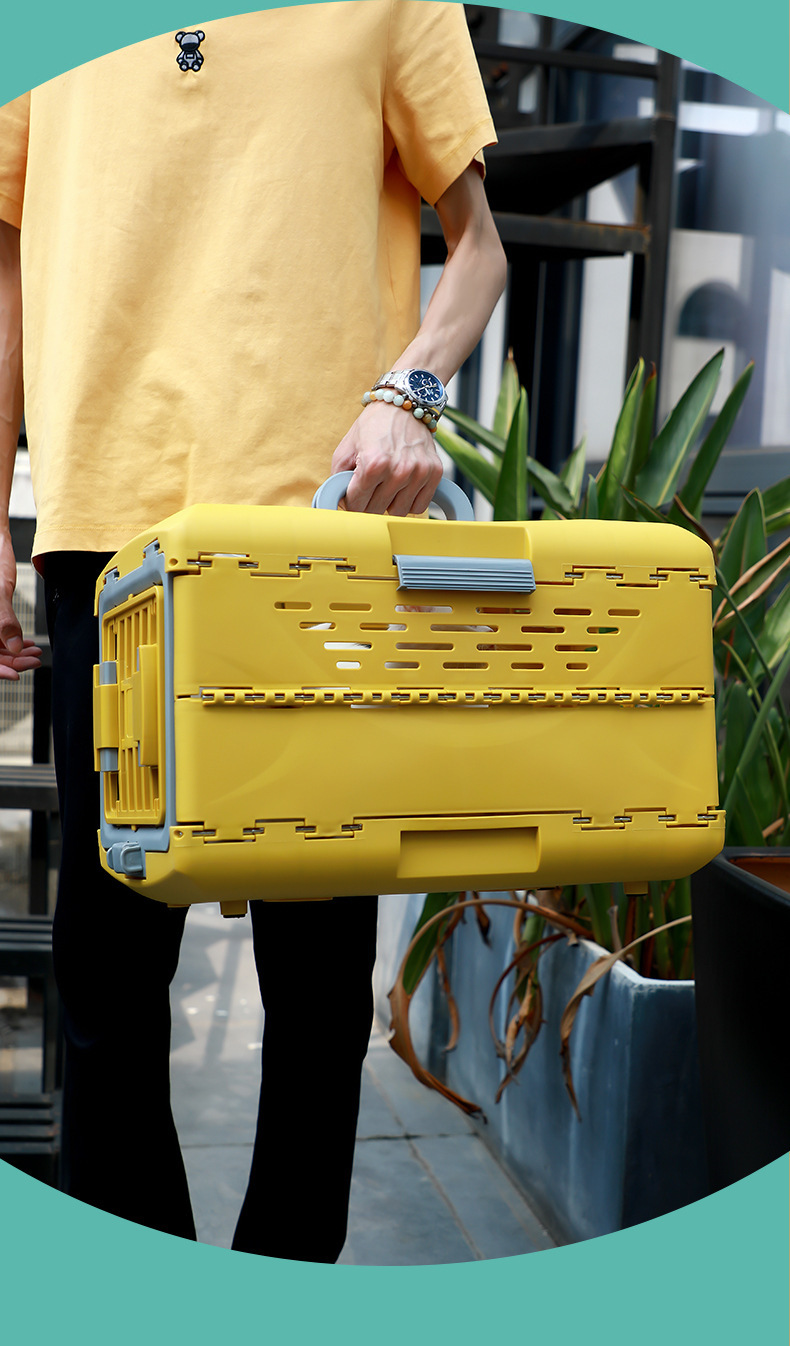 手提狗笼外出宠物航空箱折叠猫窝代发便携透气宠物车载包跨境爆款详情7