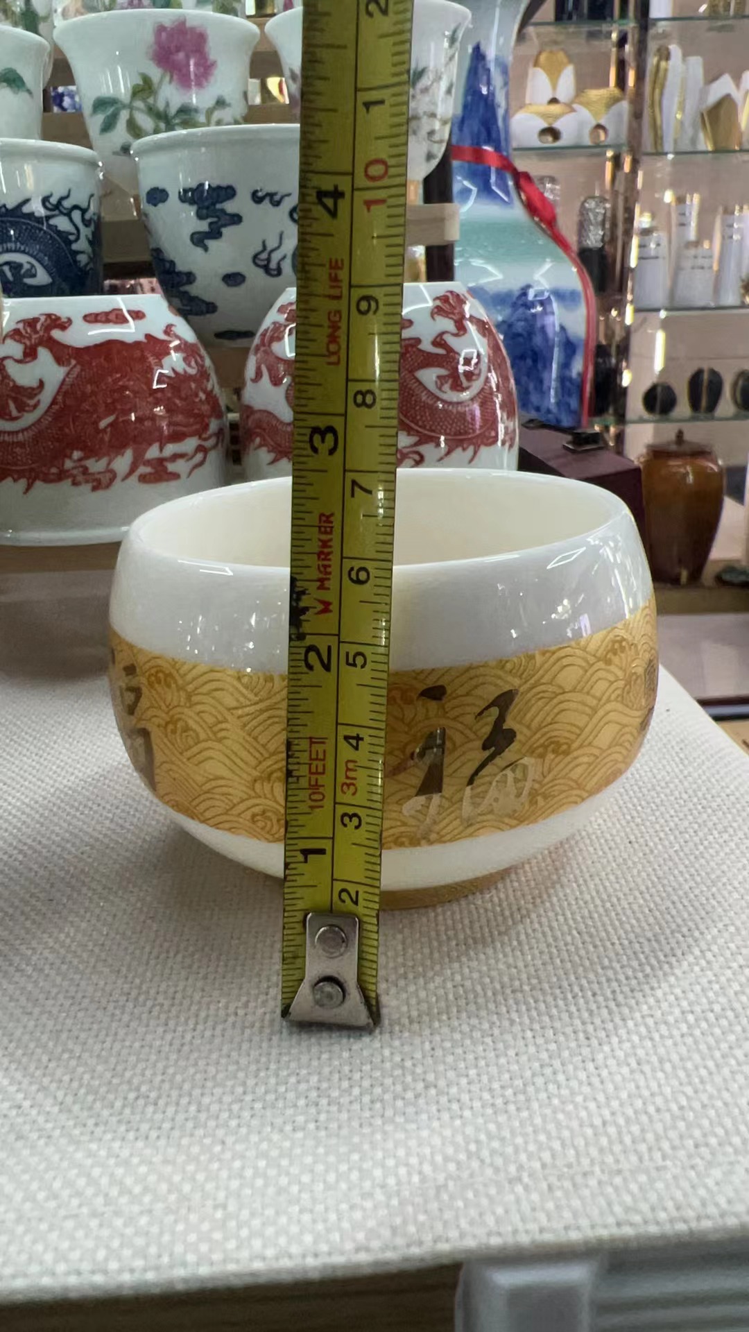 羊脂玉罗汉杯主人杯陶瓷堆金福杯功夫茶茶具品茗杯个人礼品节日详情8