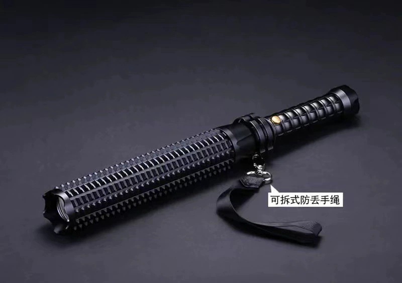 多功能LED  强光远射手电筒 户外充电应急照明灯巡逻  狼牙棒手详情3