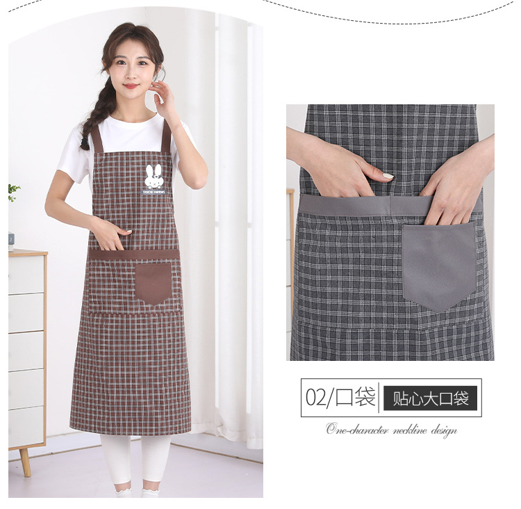加长过膝围裙加大过膝中厚款厨房家用男女防污围腰耐脏工作服背带详情5