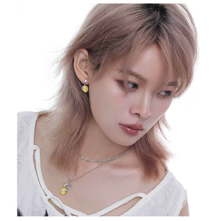 【 Customization 】 Dopamine Lemon Story Series Earrings, original design for women, sweet and fresh summer stud earrings pic 7