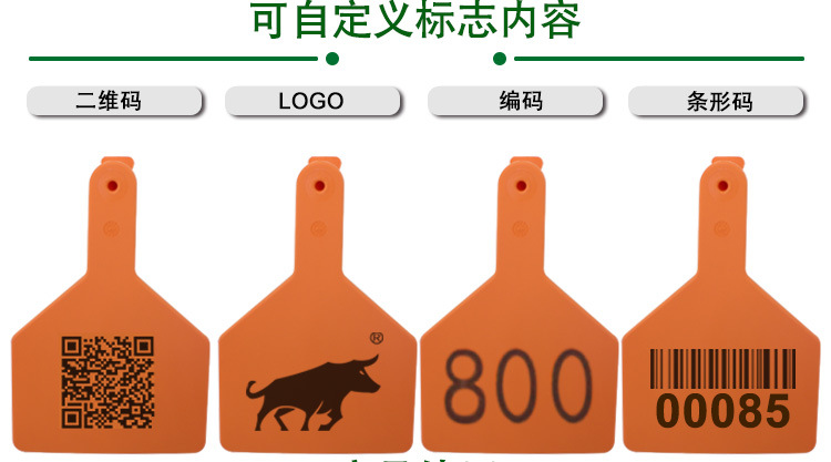一体耳标牛用兽用单片连体大号记号牌羊猪用防疫耳标牌钳带字详情5