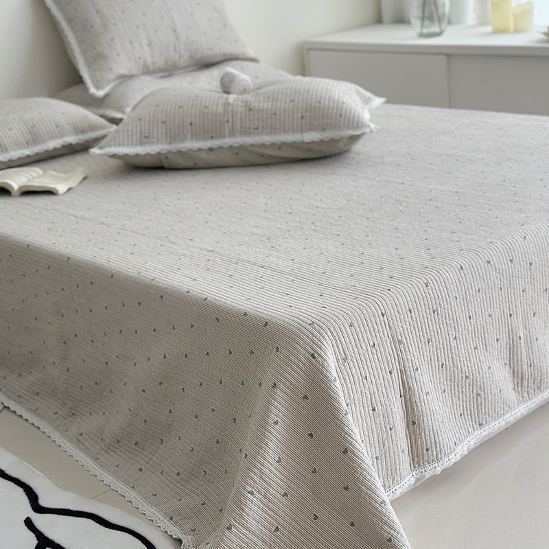 Lisa series, a three-piece set of all-cotton high-temperature sand-washed cotton bed cover, is skin-friendly, breathable and suitable for all seasons pic 14
