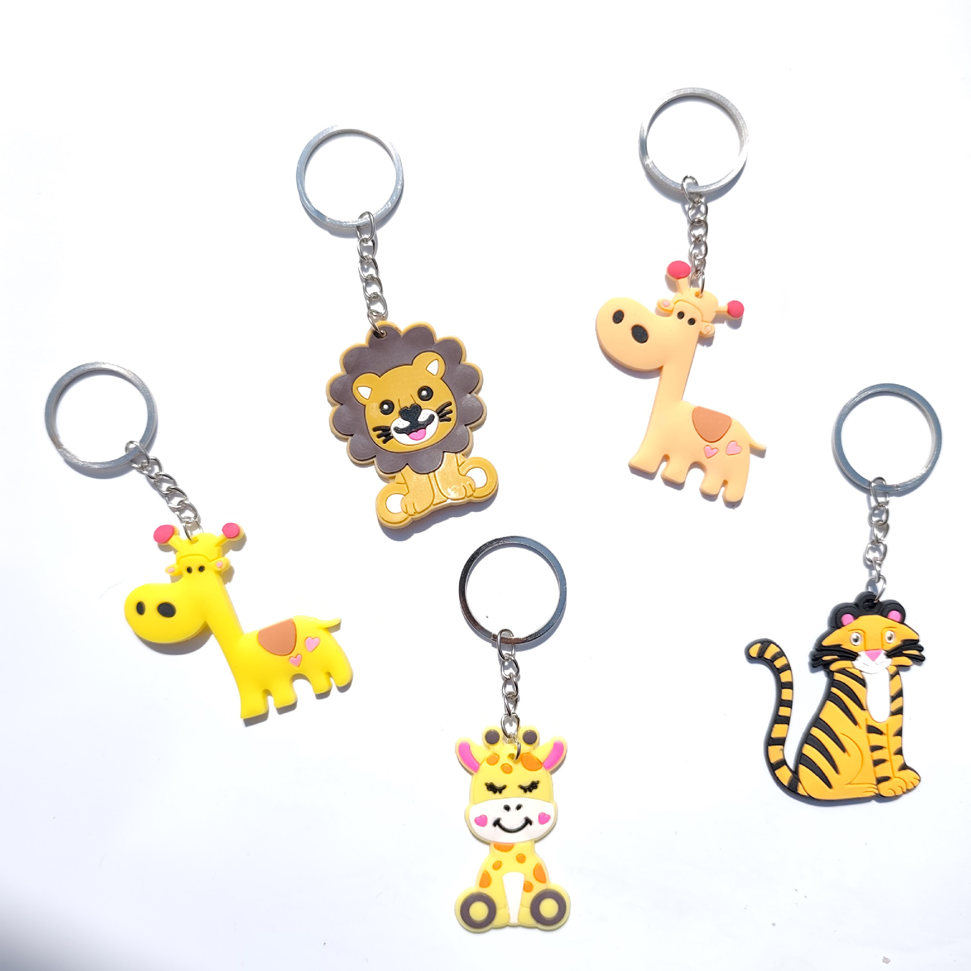 跨境新款动物钥匙扣礼品卡通可爱挂件PVC软胶森林动物钥匙链批发详情4