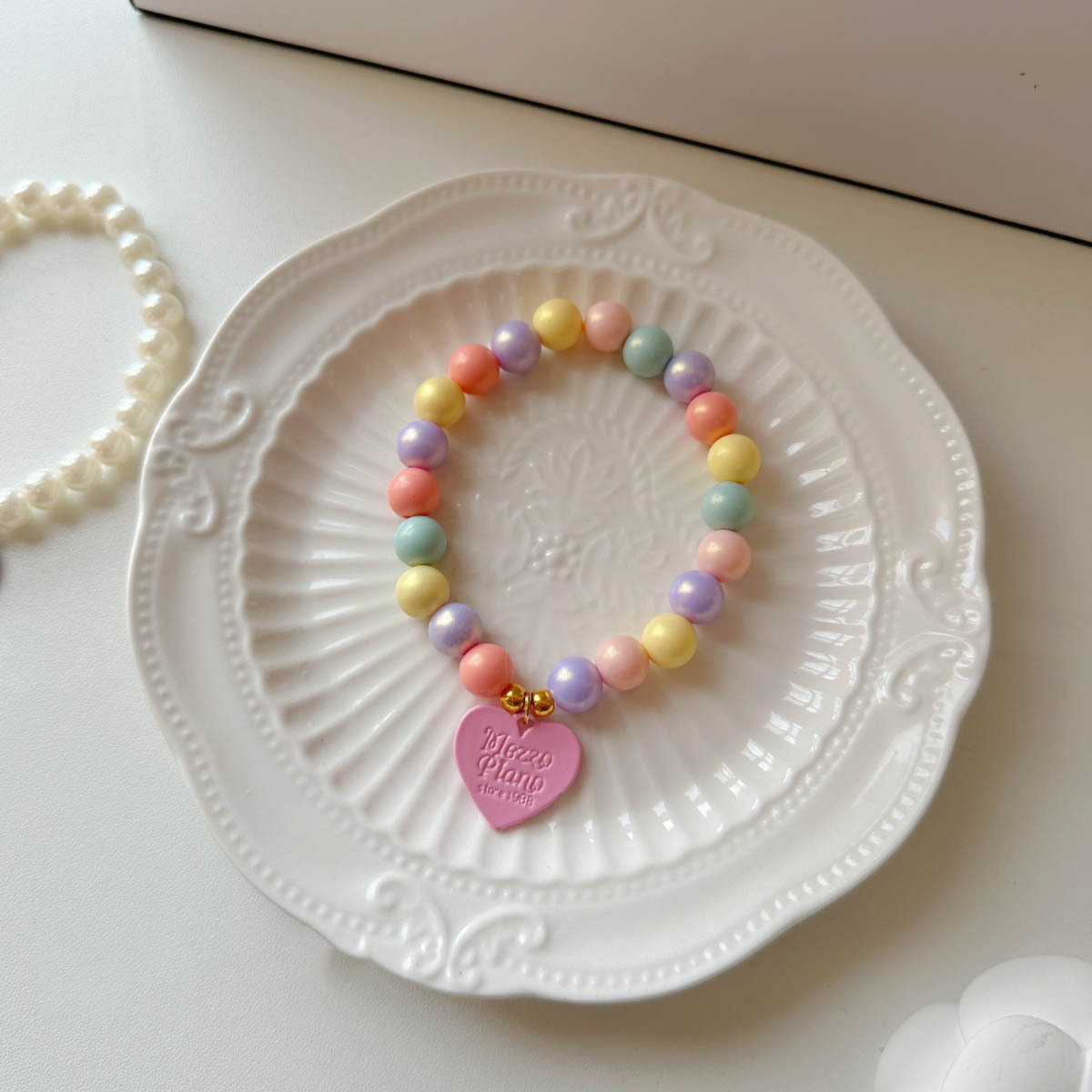 Pet necklace, cat pearl collar, dog neck collar, neck chain, retro heart-shaped pendant, cute cat and dog neck accessories pic 16