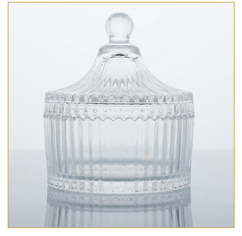 欧式创意高颜值透明玻璃罐带盖糖果罐喜糖罐家用收纳罐水晶消磁碗详情14