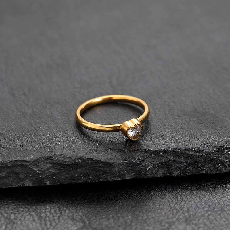 跨境 韩版精美不锈钢饰品 立体焊牌镶大小爱心钻石钛钢戒指女厂家详情8