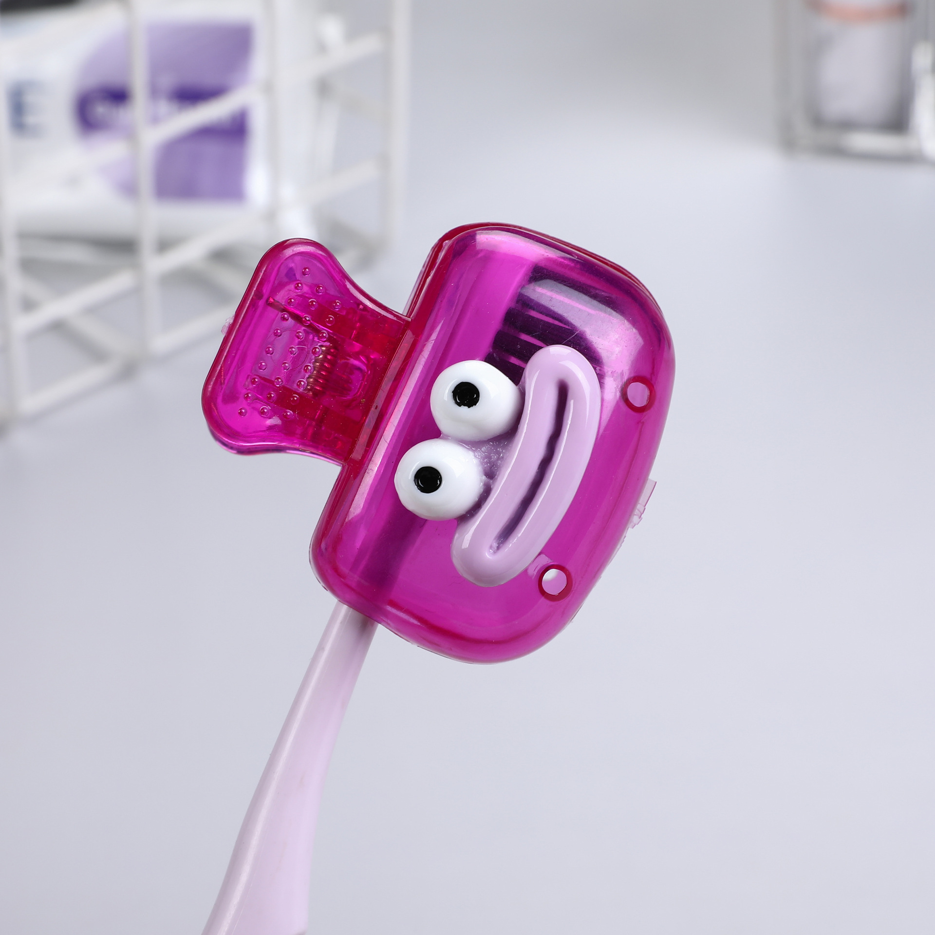 Cross-border bestseller toothbrush case, large-mouthed dopamine toothbrush case, home travel toothbrush protective cap, storage box pic 3