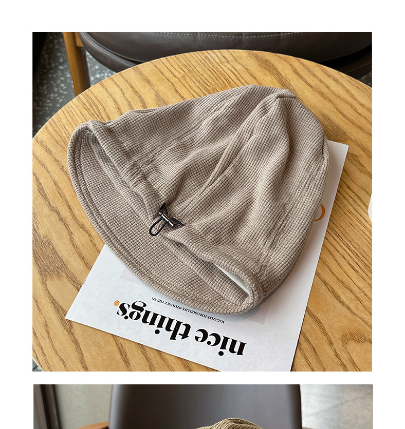 韩系慵懒风堆堆帽女冷帽秋冬季时尚百搭小众大头围显脸小包头帽子详情5