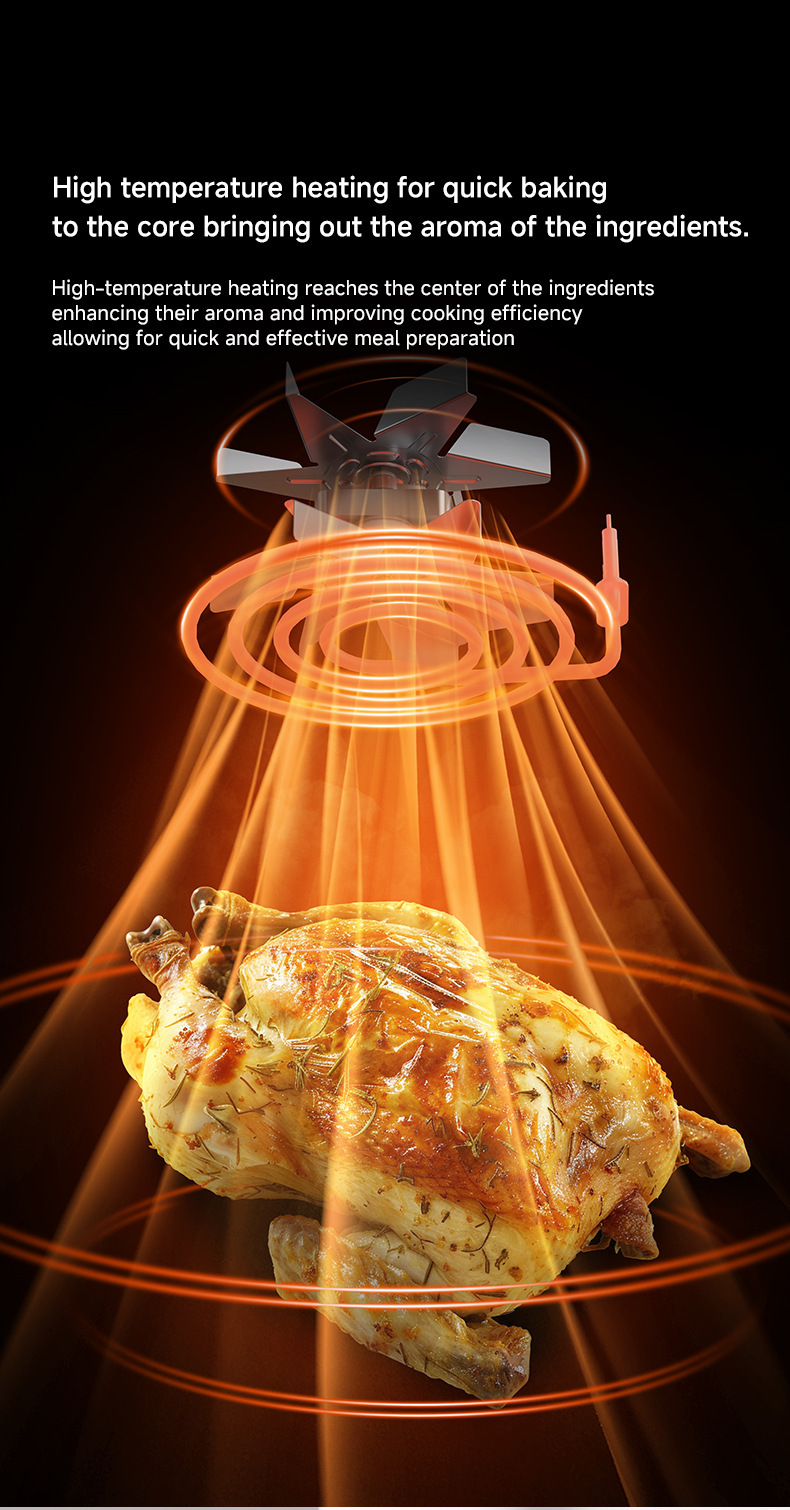 Cross-border 15L touch oven, aluminum-coated non-stick pan, visible electric oven, household and export 110V air fryer pic 11